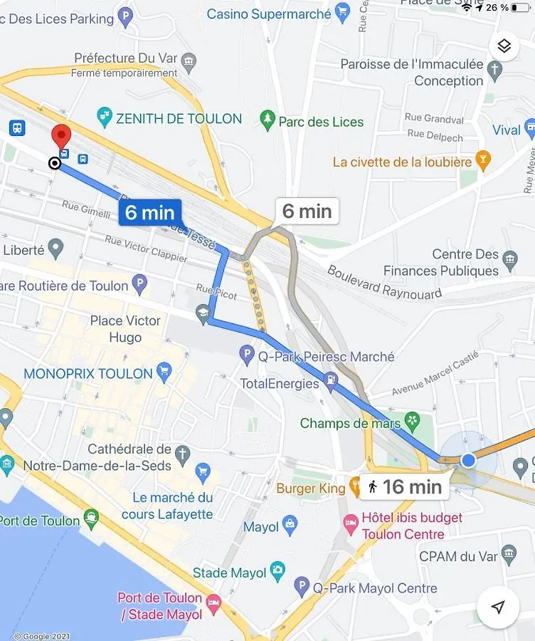 Casa Family, Appartement De Standing De 100M2, Proximite Du Centre-Ville, Port Et Gare Tgv Toulon Apartment