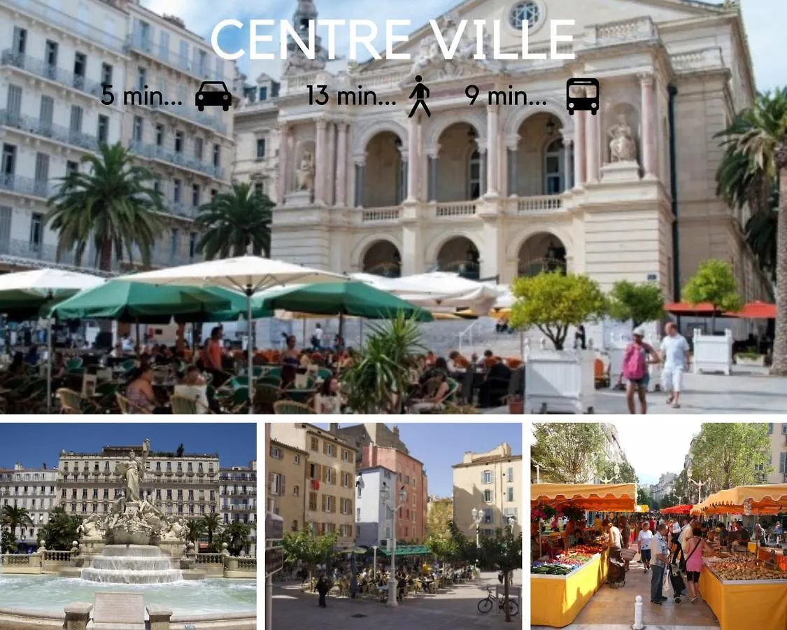 Apartment Casa Family, Appartement De Standing De 100M2, Proximite Du Centre-Ville, Port Et Gare Tgv Toulon